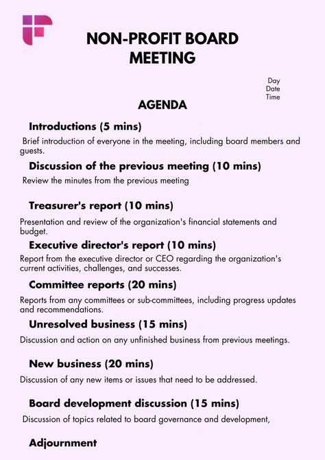 Sample of free meeting agenda template board of directors annual meeting agenda template example. Board of directors annual meeting agenda template, When conducting meetings, it's best to get a meeting schedule template. This is the guide to have a... Team Meeting Agenda, Kickoff Meeting, Employee Performance Review, Effective Meetings, Proposal Letter, Proposal Cover, Volunteers Needed, Meeting Agenda Template, Proposal Sample