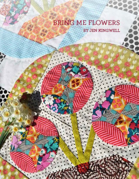 Jen Kingwell Quilts, Flowers Quilt Pattern, Sweet Beans, Flower Quilt Patterns, Flowers Quilt, Jen Kingwell, Paper Piercing, Quilt Pattern Book, Appliqué Quilts