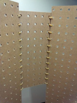 Portable Pegboard Workstation : 10 Steps (with Pictures) - Instructables Diy Peg Board, Portable Workstation, Peg Wall, Pegboard Display, Bamboo Chopping Board, Portable Display, Portable Desk, Fabric Display, Pvc Tube