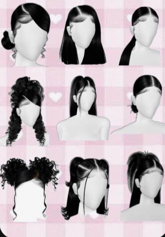 2 Bows Hairstyle, Hairstyles Swoop, Swoop Hairstyles, Wet Hairstyles, Hairstyles With Curled Hair, Scrunchie Bun, The Wet Look, Quick Curly Hairstyles, Virtual Hairstyles