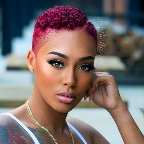 40 Tapered Haircut for Beautiful Black Women - Coils and Glory Styling Twa, Personal Rebrand, Natural Short Cuts, Short Bleached Hair, Natural Hair Haircuts, Short Natural Haircuts, Short Hair Designs, Undercut Styles, Short Shaved Hairstyles