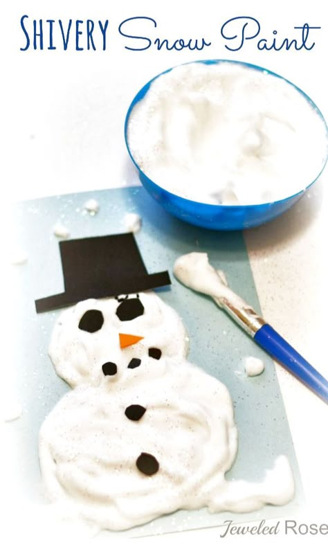 Snow Paint, Snow Recipe, Snow Crafts, Paint Recipe, January Crafts, Winter Activities For Kids, Christmas Crafts For Kids To Make, Diy Things, Winter Crafts For Kids