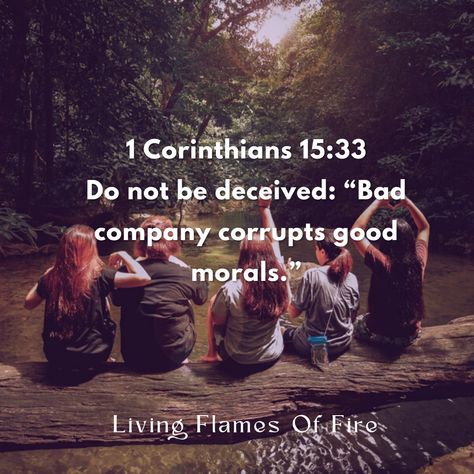 Bible verse Do Not Be Deceived, Good Morals, Bad Company, Bible Art Journaling, Christian Quotes Inspirational, Bible Art, Instagram Page, Art Journaling, Christian Quotes