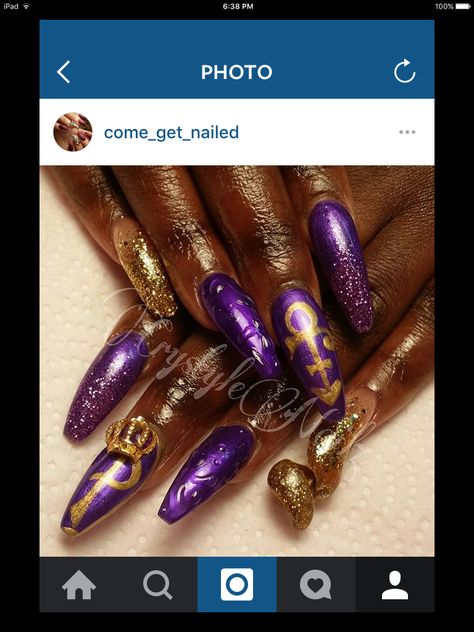 Prince Inspired Nails, Prince Nails, Inspired Nails, Ipad 6, Get Nails, Purple Nails, Trendy Nails, Hair And Nails, Prince