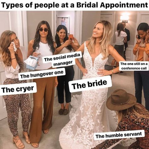 That sacred moment... WEDDING DRESS SHOPPING! Which one are you? Tag your girl squad below! We are rolling with Social Media Manager ;) Via… Wedding Planning Memes, Wedding Meme, Shopping Meme, Low Budget Wedding, Budget Wedding Invitations, Kleinfeld Bridal, Funny Wedding, Bride Squad, Cute Wedding Ideas