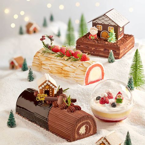 Christmas Log Cake, Log Cakes, Christmas Yule Log, Chocolate Yule Log, Christmas Pastries, Xmas Desserts, Yule Log Cake, Christmas Log, Cake Roll Recipes