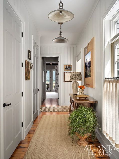 AtlHomesLifestyles6_12_24_RusticWhite014 Hallway With Windows, Savannah Houses, Atlanta Homes And Lifestyles, Carolina Mountains, North Carolina Mountains, Entry Hallway, Second Home, Space Room, Atlanta Homes