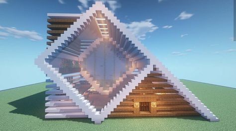 Minecraft Pavilion, Minecraft Easter, Pavilion House, Mountains Tattoo, Houses Modern, Minecraft Mansion, House Unique, Minecraft Banner Designs, Minecraft Interior Design