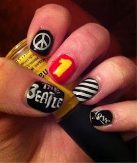 the beatles Beatles Nail Art, Beatles Nails, Nail Decor, Beatles Art, Nail Beauty, Kawaii Nails, Cute Nail Designs, Holiday Dinner, Cool Bands