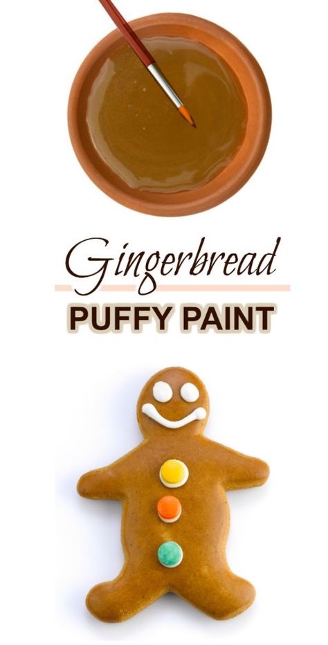 Ornament Painting Ideas, Puffy Paint Crafts, Puffy Paint Recipe, Ornament Painting, Gingerbread Man Activities, Gingerbread Activities, Paint Recipe, Room Decor Crafts, Home Decor Diy Crafts