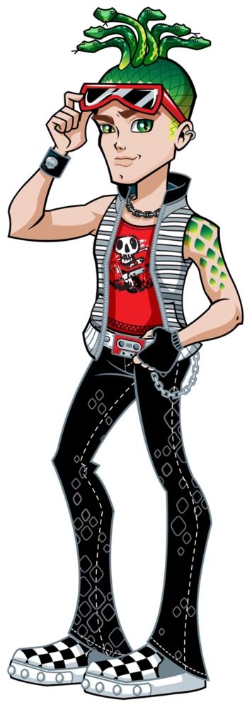 Monster High Wiki, Deuce Gorgon, Greek Monsters, Monster High Boys, Ghoul School, Medusa Gorgon, Arte Monster High, Slumber Party Games, Monster High Pictures