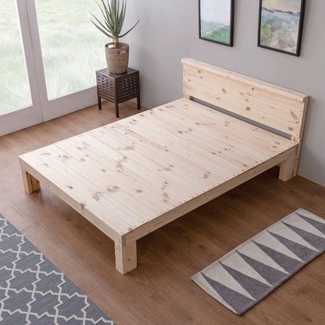 Affordable Bed Frames, Diy Bed Frame Easy, Affordable Bed, Simple Bed Frame, Wood Bed Design, Teen Bedroom Designs, Bed Frame Design, Diy Bed Frame, Furniture Design Wooden