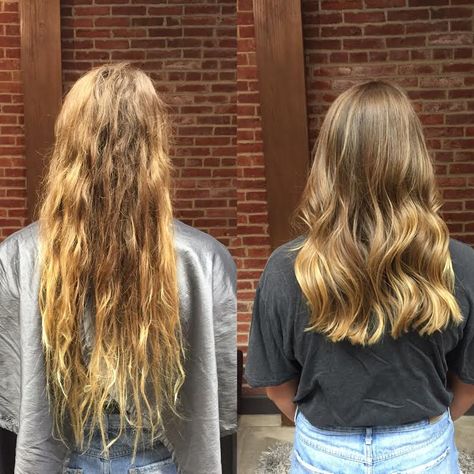 Before and After Balayaged Ombré by Master Stylist Lauren Raeburn #beforeandafter #balayage #ombre #balayagedombre #brunette #blonde #sunkissed #natural #beachy #soft #dimension #contrast #wavy #wavyhair #envy #envyme @modernsalon @american_salon @cosmoprofbeauty @guy_tang Brunette Blonde, Envy Me, Guy Tang, Balayage Ombre, Wavy Hair, Balayage, Hair Color, Blonde, Long Hair Styles