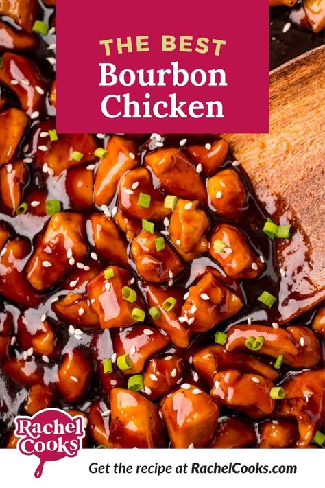 You have to try this bourbon chicken -- the sauce is over the top delicious! Everyone just raves about it! Easy Bourbon Chicken, Chicken Breast Recipes For Dinner, Burbon Chicken, Bourbon Chicken Recipe, Bourbon Sauce, Bourbon Chicken, Best Dinner, Recipes For Dinner, Food Court