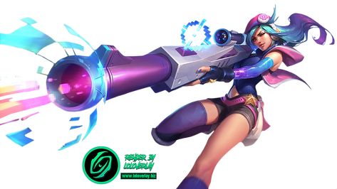 Arcade Caitlyn - Render by lol0verlay on DeviantArt Arcade Caitlyn, I Will Do It, Take Me To Church, Lol League Of Legends, Music Icon, Drawing Tips, Art Clothes, Game Character, Character Concept