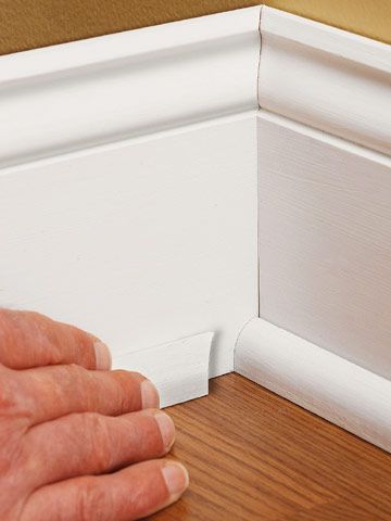 How To Install Baseboards, Base Shoe Molding, Baseboard Styles, Quarter Round Molding, Trim Carpentry, Baseboard Trim, Baseboard Molding, Shoe Molding, Astuces Diy