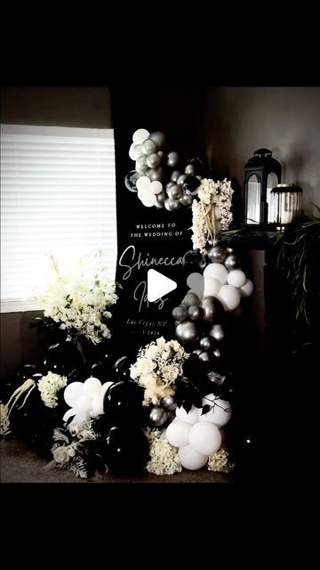 Noir and Gold Events on Instagram: "I made this welcome sign for my wedding and before I repurpose it, I thought I’d share a few tips for all you diy party planners out there 😉 If want to take your event to the next level, Here’s how…… #1 Use acrylic signage. It will definitely give you that high end look. #2 Add balloon decor to cascade around your acrylic sign. These two items compliment each other perfectly and you could stop there but why lol👇🏾 #3. Finally, add florals! Balloons and florals don’t miss and adding these 3 elements with elevate your overall look and your guests experience. Your welcome sign is the first thing people see when they arrive at your event. It should be memorable with a small glimpse of what your guests should expect at your event. 𝙻𝚒𝚔𝚎 𝚝𝚑𝚒𝚜 𝚙𝚘𝚜𝚝 Acrylic Signage, Your Welcome, Party Planners, Black Balloons, Balloon Decor, Guest Experience, Welcome To The Party, But Why, Acrylic Sign