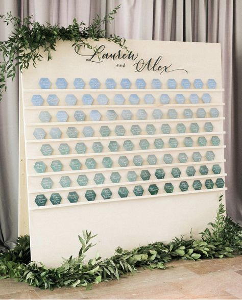 Wedding Seating Chart Display, Drink Wall, Glass House Wedding, Diy Seating, White Castle, Wedding Painting, Hallway Designs, Event Signage, Wedding Coasters