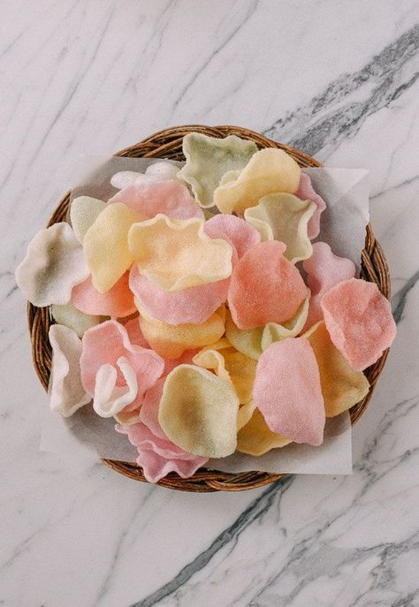 Prawn Crackers, by http://thewoksoflife.com Prawn Crackers, Pan Fried Fish, Wok Of Life, Woks Of Life, The Woks Of Life, Mapo Tofu, Poached Chicken, New Year's Food, Woks