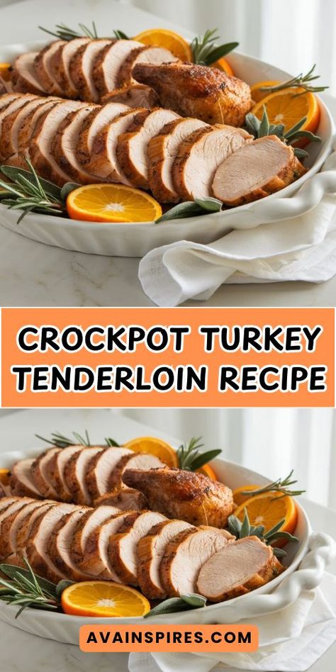 Crockpot Turkey Tenderloin Turkey Tenderloin Crock Pot, How To Cook Tenderloin, Crockpot Turkey Tenderloin, Turkey Breast Tenderloin, Tenderloin Recipes Oven, Tenderloin Crockpot, Tenderloin Recipes Crockpot, Rotisserie Turkey, Turkey Tenderloin Recipes