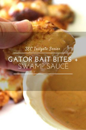 Gator Bites Recipe, Swamp Sauce, Gator Recipe, Florida Food, Tailgating Recipes, Tailgate Food, Chicken Bites, Cajun Recipes, Football Food