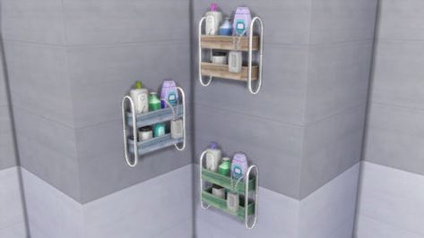 Sims 4 Shower Caddy, Sims 4 Shower Caddy Cc, Sims 4 Cc Shower Head, Sims4 Bathroom, Sims 4 Cc Objects, Bathroom Caddy, Bath Shelf, Sims 4 Downloads, Body Washes