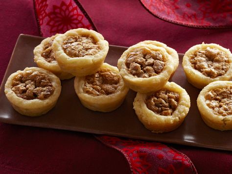 Bess London's Pecan Tassies Recipe : Trisha Yearwood : Food Network - FoodNetwork.com Nut Cups Recipe, Pecan Tassies Recipe, Fruit Dumplings, Cinn Rolls, Tassies Recipe, Pecan Tassies, Pecan Tart, Trisha Yearwood Recipes, Sweet Bars