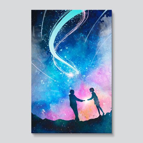 Your Name Watercolor, Name Watercolor, Animal Paintings Acrylic, Name Drawings, Name Paintings, Sky Art Painting, Canvas Art Projects, Watercolor Poster, Small Canvas Paintings