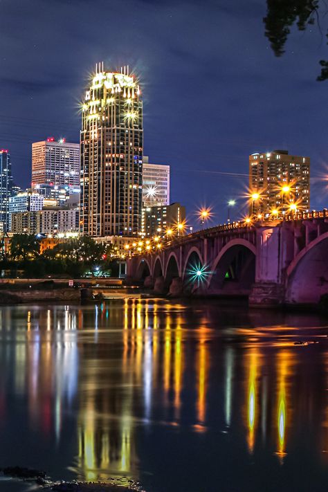 Minneapolis Aesthetic Night, Minessota Aesthetic, Minneapolis Minnesota Aesthetic, Minneapolis Aesthetic, Creative Workouts, Minnie Aesthetic, Flour Milling, Stone Arch Bridge, Manifesting 2024