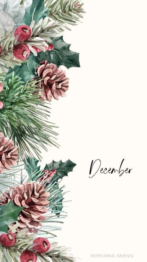 December Wallpaper, Iphone Wallpaper Images, Winter Wallpaper, Christmas Poster, Christmas Invitations, Watercolor Christmas, Christmas Drawing, Christmas Card Design, Christmas Mood