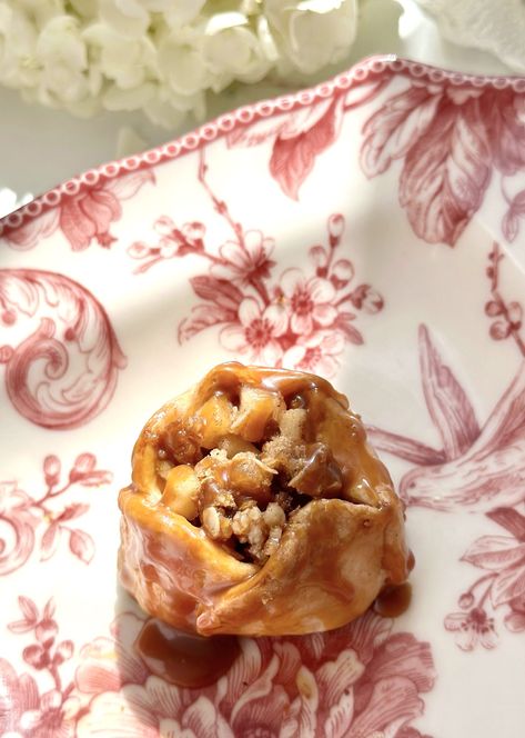 Caramel Apple Blossoms, Caramel Apple Tartlets Recipe, Omaha Steaks Apple Tartlets Recipe, Apple Blossoms Dessert, Caramel Apple Blossom Recipe, Apple Blossom Dessert, Apple Tartlets Recipe, Brownie Mischief, Caramel Apple Tartlets