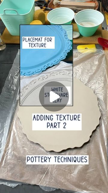 Aliveguy Pottery Handmade Ceramics on Instagram: "Adding Texture, using a Placemat, to define an empty canvas on my clay slab.  I will add underglaze transfers into this window of opportunity.  Get ready for the Spooky Decoration in Part 3.    #functionalceramics ##potterylife #potterylove  #oddlysatisfying  #handmadepottery #pottery_lovers #peopleofpottery #artistsoninstagram #aliveguypottery #functionalpottery #instapotter #studiopottery #ceramicart #ceramicprocess #potteryprocess  #artist  #artreels #artvideos  #howtopottery #satisfyingvideos  #ceramicvideos #ceramicsmagazine #handbuiltceramics #handmadesg #handmadegiftideas #handmadetableware #handmadeceramics #potteryvideos #homedecorideas" Empty Canvas, Handmade Tableware, Black Skirts, Pottery Videos, Functional Pottery, Pottery Techniques, Pottery Handmade, Spooky Decor, Oddly Satisfying