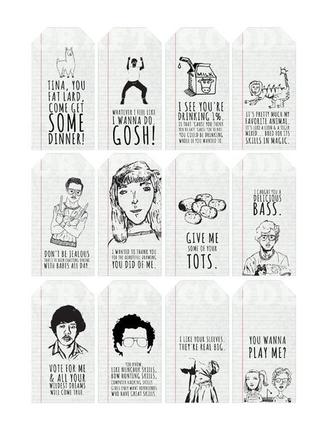 Napoleon Dynamite Movie Quote Gift Tags Printable by CraftyGoode Napoleon Dynamite Themed Party, Napoleon Dynamite Tattoo, Napoleon Dynamite Party, Napoleon Dynamite Quotes, College Ministry, Connect Group, Summer Night Party, Shower Activities, Party Like Its 1999