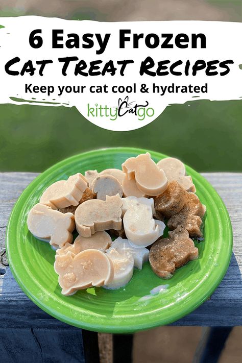 Frozen Cat Treats, Diy Cat Treats Recipes, Homemade Cat Treats Recipes, Diy Cat Treats, Diy Cat Food, Healthy Cat Food, Homemade Pet Treats, Kitten Treats, Cat Cool