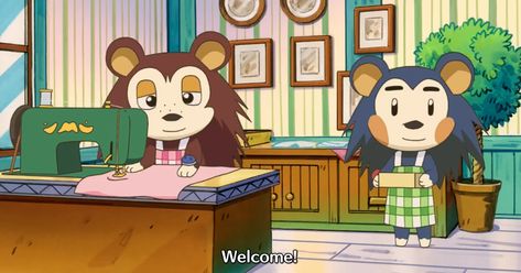 Sable Animal Crossing, Animal Crossing Movie, The Able Sisters, Able Sisters, Tom Nook, Animal Crossing Fan Art, Acnh Ideas, Animal Crossing Villagers, Boss Baby