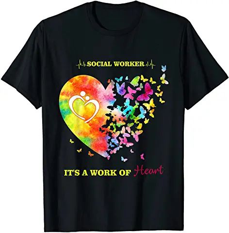 Amazon.com: social worker shirt Social Worker Gifts, Heart Butterfly, Work Tshirt, Butterfly Gifts, Nursing Tshirts, Social Worker, Vneck Tshirt Women, Love Shirt, Social Work