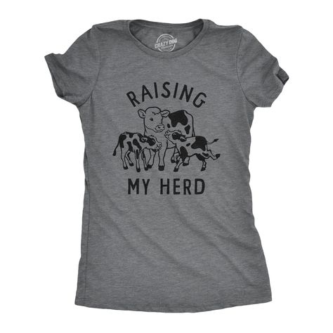 Womens Raising My Herd T Shirt Funny Cute Mother Cow Calf Tee For Ladies Cow Shirts, Starting A Farm, Equestrian Shirt, Sarcastic Shirts Funny, Farmer Shirt, Cow Shirt, Cow Calf, Cowgirl Shirts, Funny Shirts Women