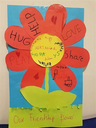 Friendship flower | Friendship flowers, Preschool activities, Classroom fun Friendship Flower Preschool, Flower For Friendship, Friendship Day Ideas, Friendship Preschool Crafts, Friendship Preschool, Teaching Garden, Friendship Drawing, Friendship Week, Esl Kindergarten