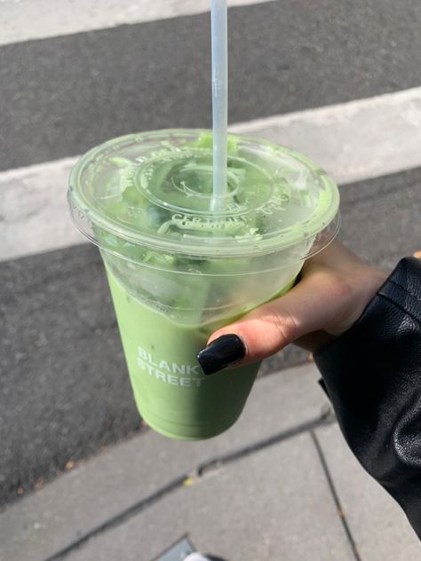 Blank Street Matcha, Blank Street, Matcha Girl, Street Cafe, Iced Matcha, Matcha Latte, Almond Milk, Summer Aesthetic, Matcha