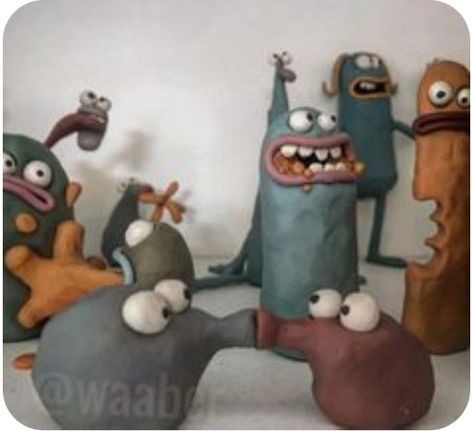 Ceramic Monsters, Clay Animation, Clay Monsters, Toy Art, Cute Polymer Clay, Clay Figurine, Clay Art Projects, Cute Clay, Clay Figures