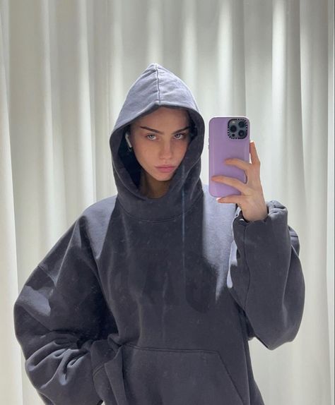 Selfie Hoodie, Hoodie Selfie, Mirror Pics, Mirror Pic, Hoodie Outfit, Pose Ideas, Picture Ideas, Nun Dress, Fashion Inspo Outfits