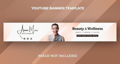 Beauty vloggers youtube banner template ... | Premium Psd #Freepik #psd #channel-banner #youtube-banner #online-banner #youtube-art Youtube Banner For Vlogger, Youtube Banner Image, Youtube Intro Backgrounds, Youtube Banner Aesthetic, Channel Banner, Youtube Branding, Logo Video, Channel Ideas, Banner Online