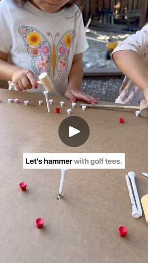 Golf Tee Hammer Activity, Skill Building Activities, Auntie Ideas, Grandchildren Activities, Babysitting Activities, Hand Muscles, Skill Building, Preschool Fine Motor, Drawing Writing