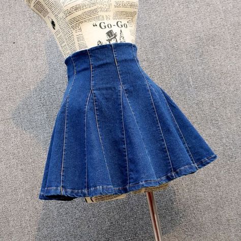 How To Make A Skirt Out Of Jeans, Skirt From Jeans, Denim Clothes, Rok Mini, How To Make Skirt, Denim Ideas, Shopping Deals, Denim Skirts, Diy Sewing Clothes