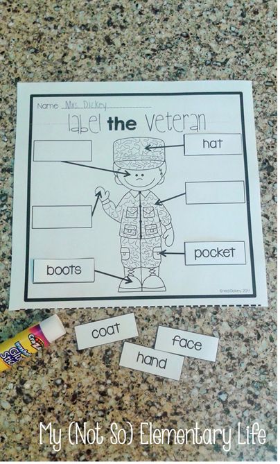 Veterans Day labeling activities...unit includes 3 differentiated labeling activities and posters...includes lots more Veterans Day learning fun Preschool November, Veterans Day Poppy, November Themes, Veterans Day Coloring Page, Free Veterans Day, Veterans Day Activities, Labeling Activities, November Ideas, Kindergarten Social Studies