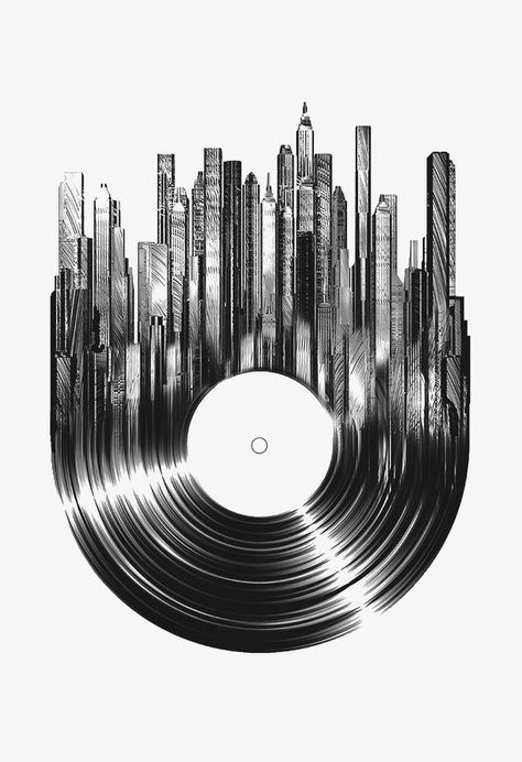 Record Graphic, Typographie Inspiration, City Graphic, Dj Art, Arte Hip Hop, Poster Idea, Best Dj, Music Tattoos, Chicago Skyline