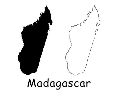 Madagascar Map, Map Of Madagascar, Madagascar Country, Solid Line, Black Silhouette, Illustrated Map, Map Vector, Eps Vector, What You Can Do