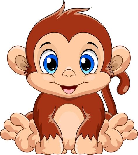 Dibujos animados mono lindo bebé | Premium Vector #Freepik #vector #mono #mono-animado #mono-dibujo #mono-bebe Monkey Cartoon Image, Grasshopper Cartoon, Monkey Animation, Cheetah Cartoon, Cute Monkey Cartoon, Monkey Chimpanzee, Pig Sitting, Zebra Cartoon, Monkey Cute