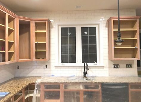 Kitchen Tile Above Cabinets, Kitchen Tile To Ceiling Above Cabinets, Five Dysfunctions Of A Team, Shiplap Island, White Kitchen Remodel, Ikea Kitchen Remodel, Cabinets Painted, Small Kitchen Cabinets, Above Cabinets