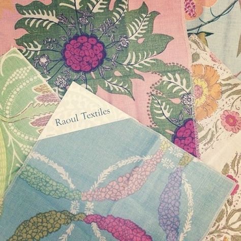 Fabric Catalogue, Raoul Textiles, Wallpaper And Paint, Block Printed Textiles, Summer Pillows, Wallpaper Paint, Wallpaper Fabric, Fabric Inspiration, Fabulous Fabrics